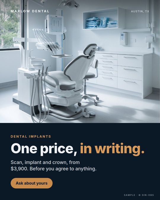 Sample dental ad 2 for a fictional business