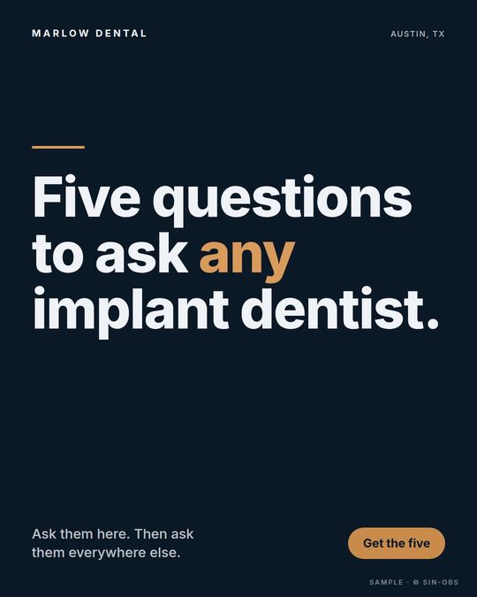 Sample dental ad 3 for a fictional business
