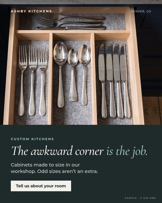 Sample kitchen ad 2 for a fictional business