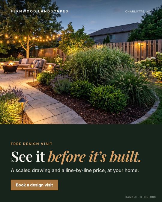 Sample landscaping ad 2 for a fictional business