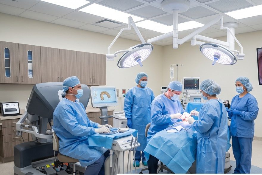 A surgical team at work in the surgical suite (sample image)